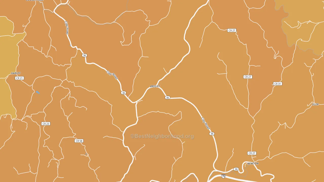 Map of the best neighborhoods in the Left Hand area, with better matches in green and worse matches in red