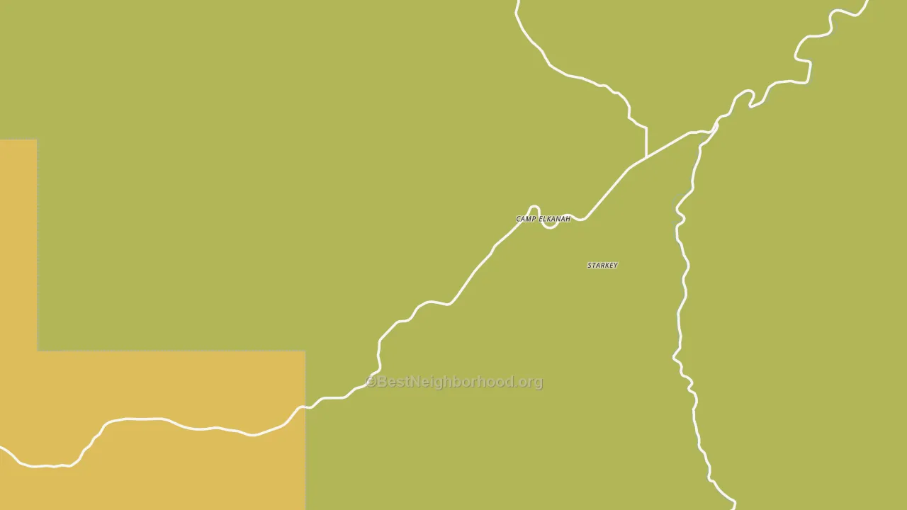 Map of the best neighborhoods in the Lehman Hot Springs area, with better matches in green and worse matches in red