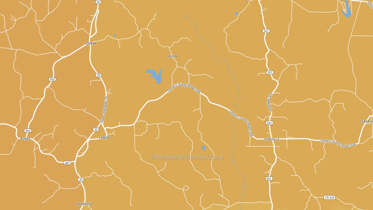 Map of the best neighborhoods in the Lemon area, with better matches in green and worse matches in red