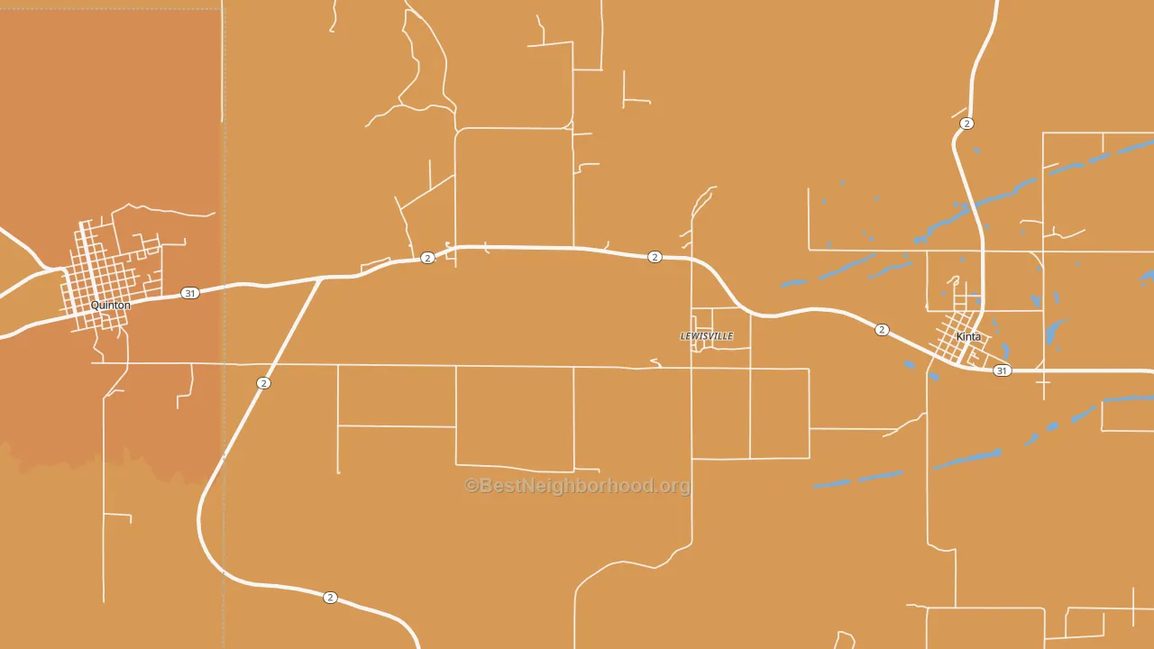 Map of the best neighborhoods in the Lewisville area, with better matches in green and worse matches in red