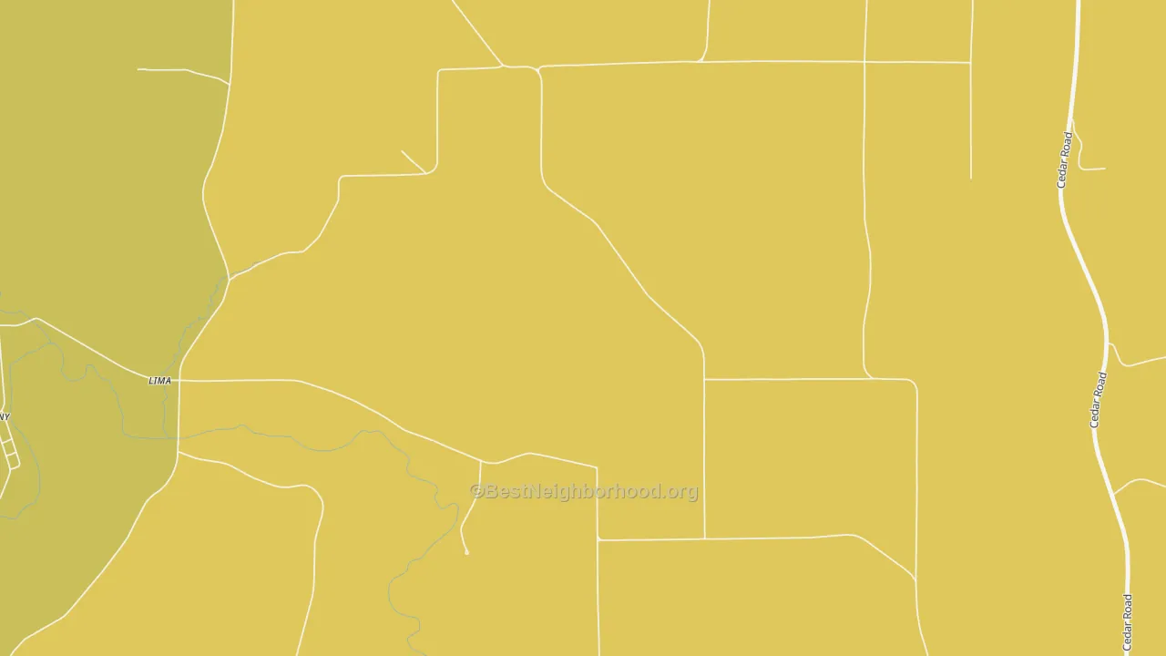 Map of the best neighborhoods in the Lima area, with better matches in green and worse matches in red