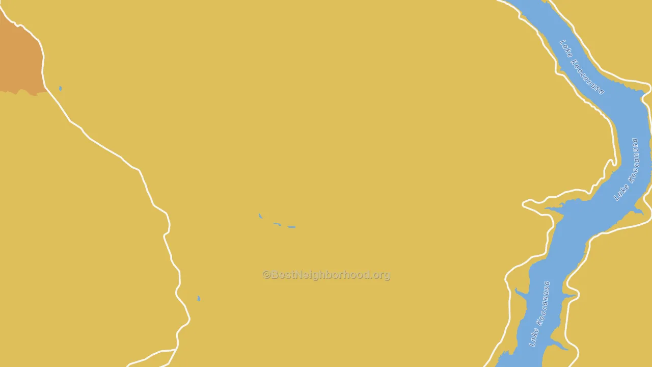 Map of the best neighborhoods in the Lincoln County area, with better matches in green and worse matches in red