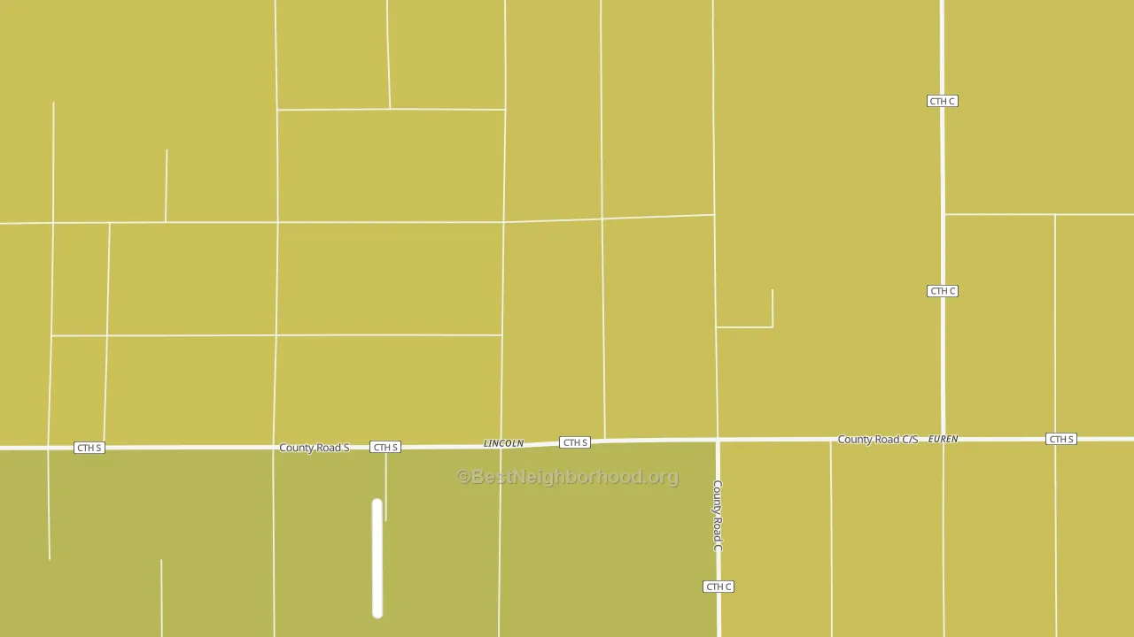 Map of the best neighborhoods in the Lincoln area, with better matches in green and worse matches in red