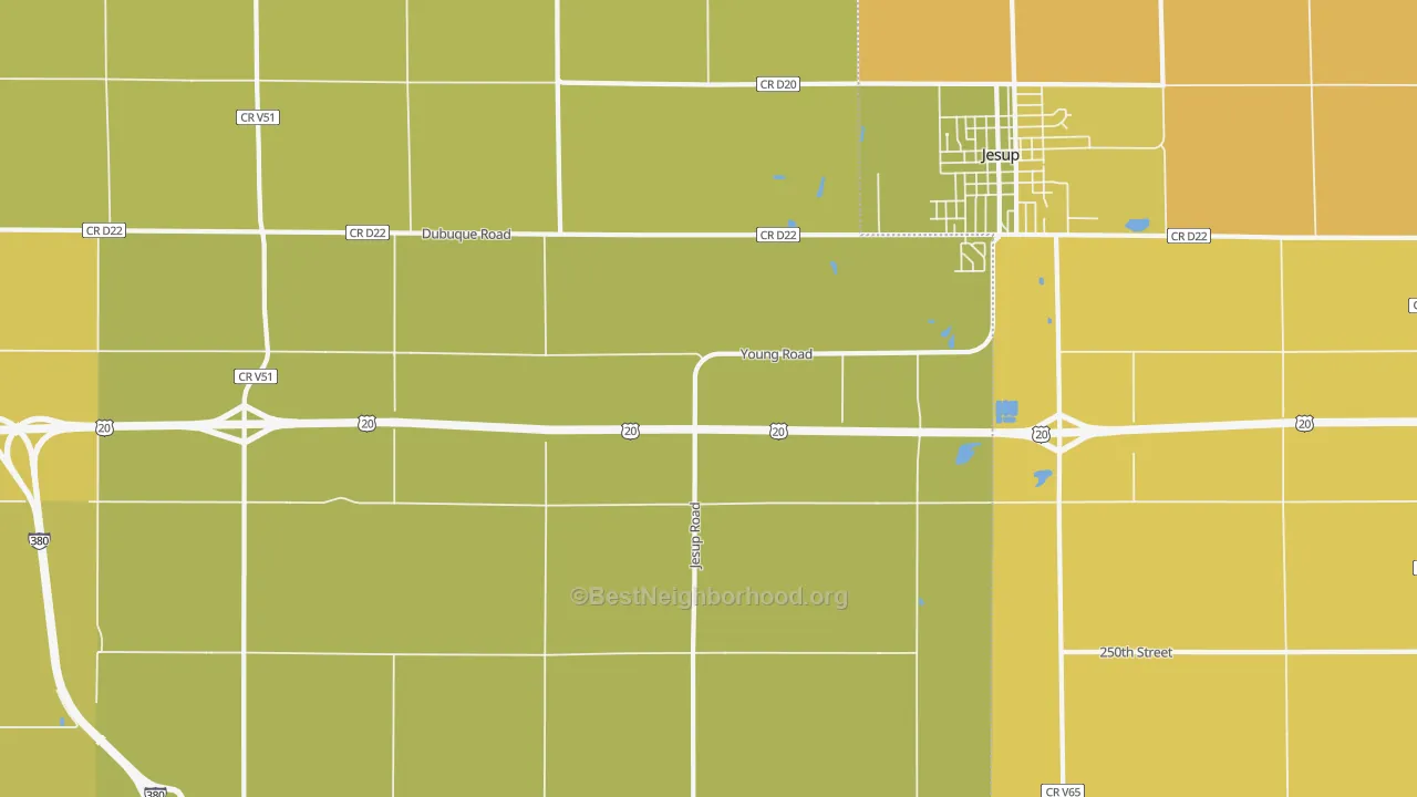 Map of the best neighborhoods in the Littleton area, with better matches in green and worse matches in red
