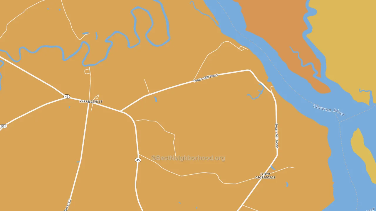Map of the best neighborhoods in the Lloyd Crossroads area, with better matches in green and worse matches in red