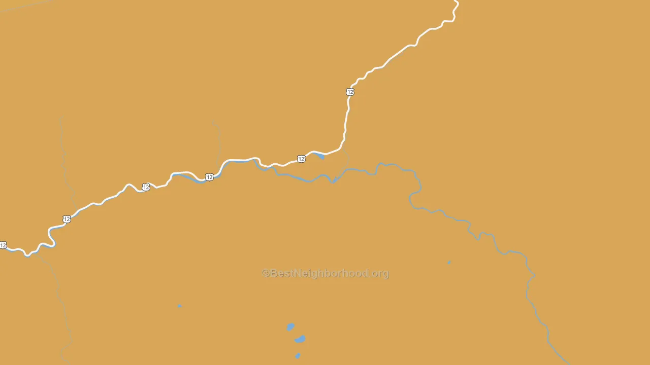 Map of the best neighborhoods in the Lolo area, with better matches in green and worse matches in red