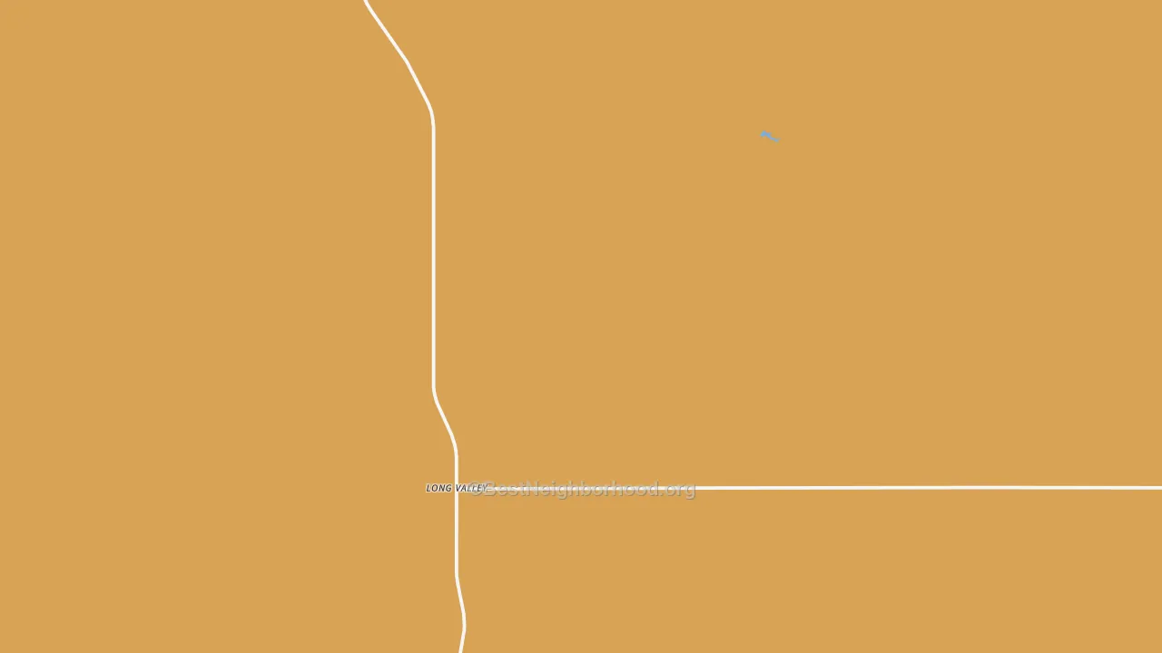 Map of the best neighborhoods in the Long Valley area, with better matches in green and worse matches in red