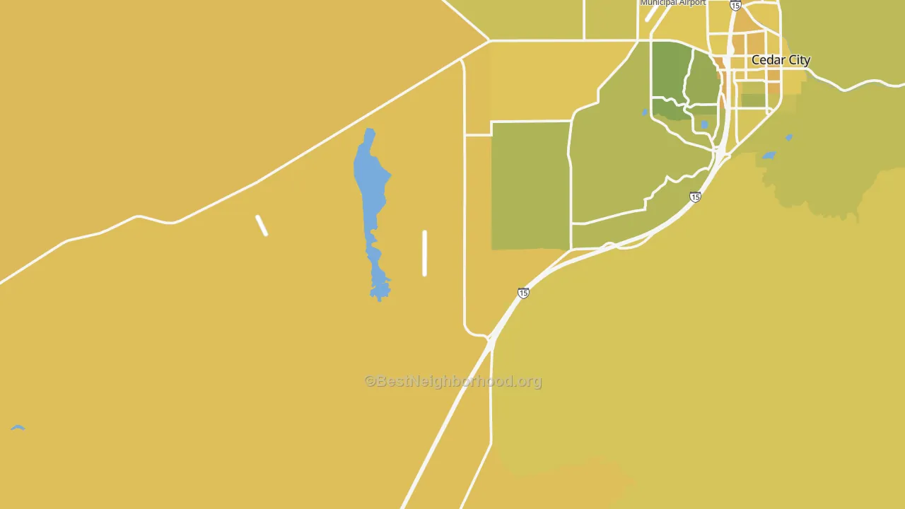 Map of the best neighborhoods in the Lund area, with better matches in green and worse matches in red