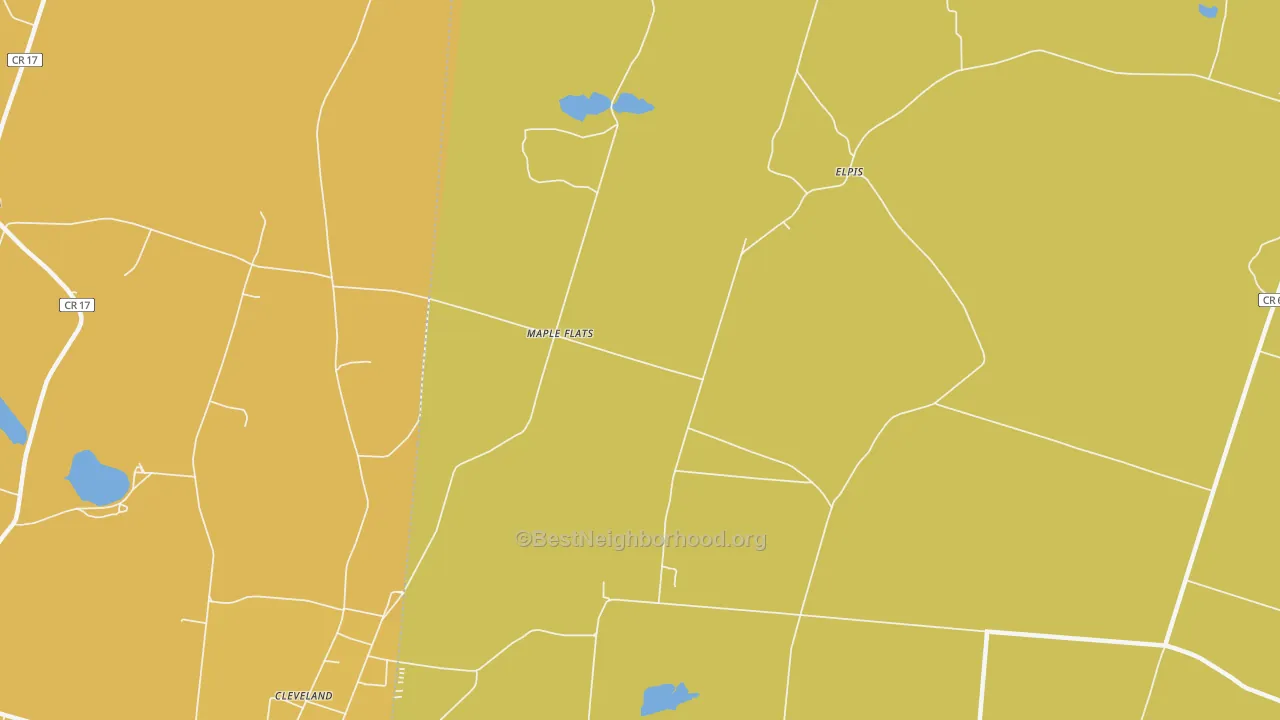 Map of the best neighborhoods in the Madison Center area, with better matches in green and worse matches in red