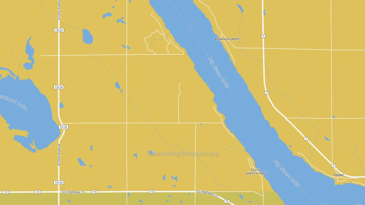 Map of the best neighborhoods in the Madsen Beach area, with better matches in green and worse matches in red