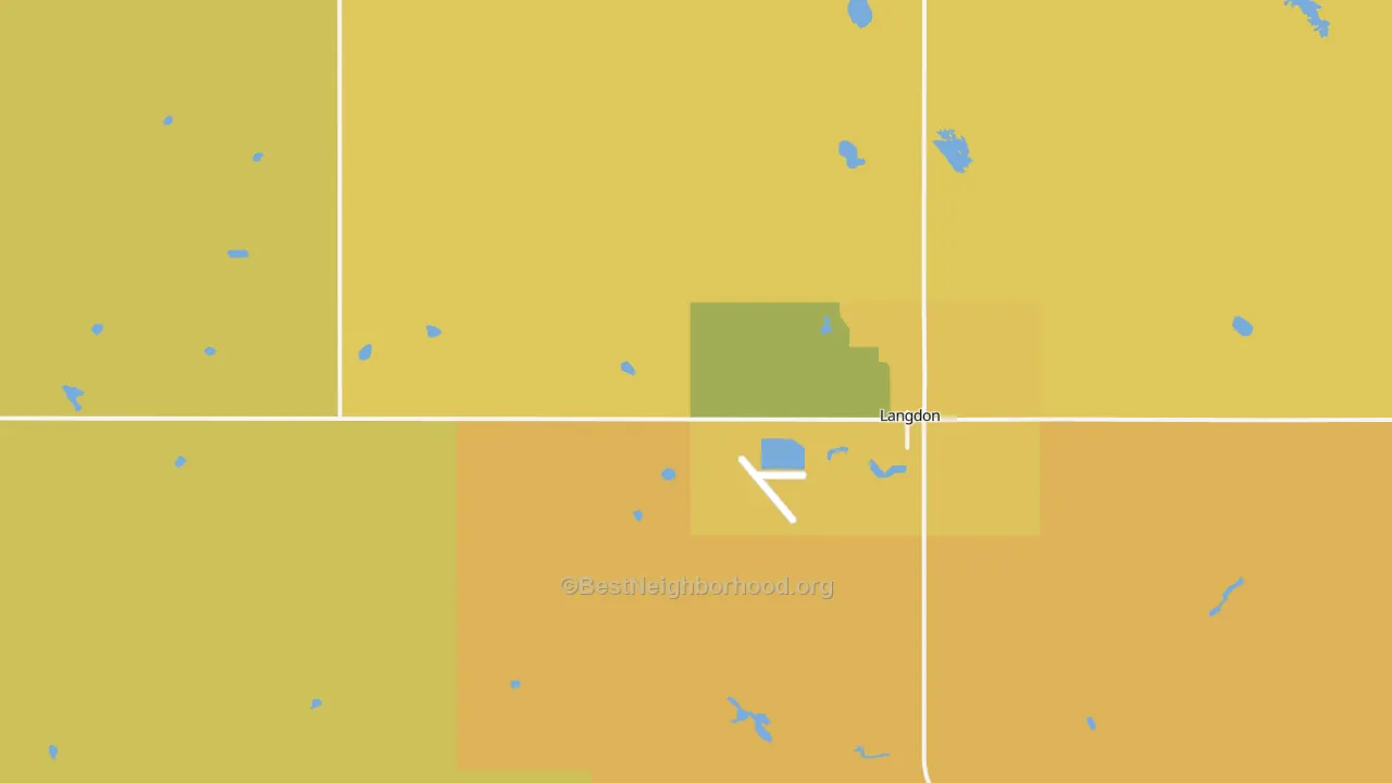 Map of the best neighborhoods in the Maida area, with better matches in green and worse matches in red