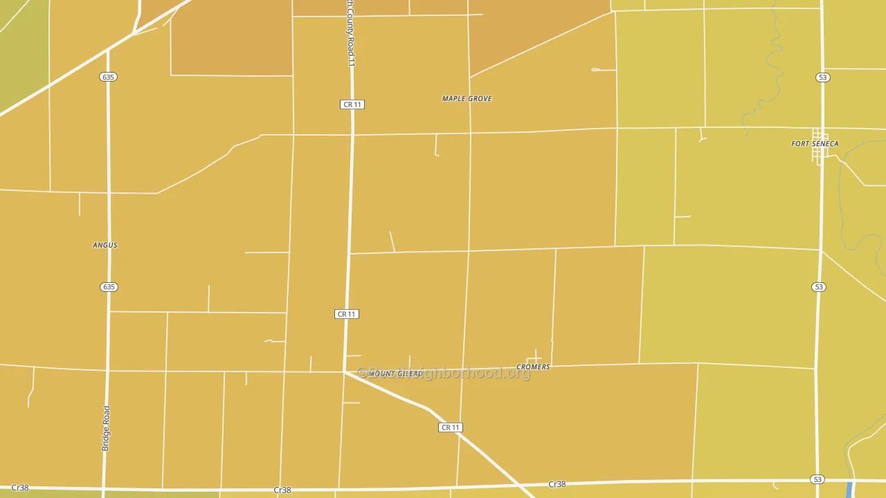 Map of the best neighborhoods in the Maple Grove area, with better matches in green and worse matches in red