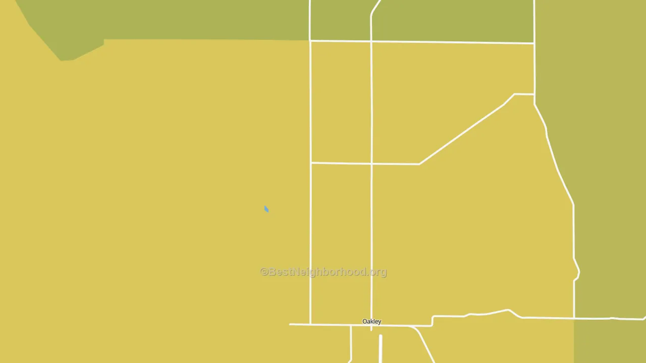 Map of the best neighborhoods in the Marion area, with better matches in green and worse matches in red