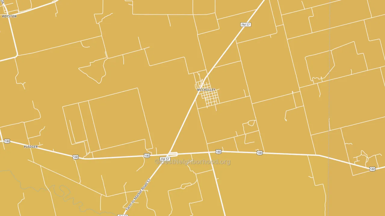Map of the best neighborhoods in the Mc Caulley area, with better matches in green and worse matches in red
