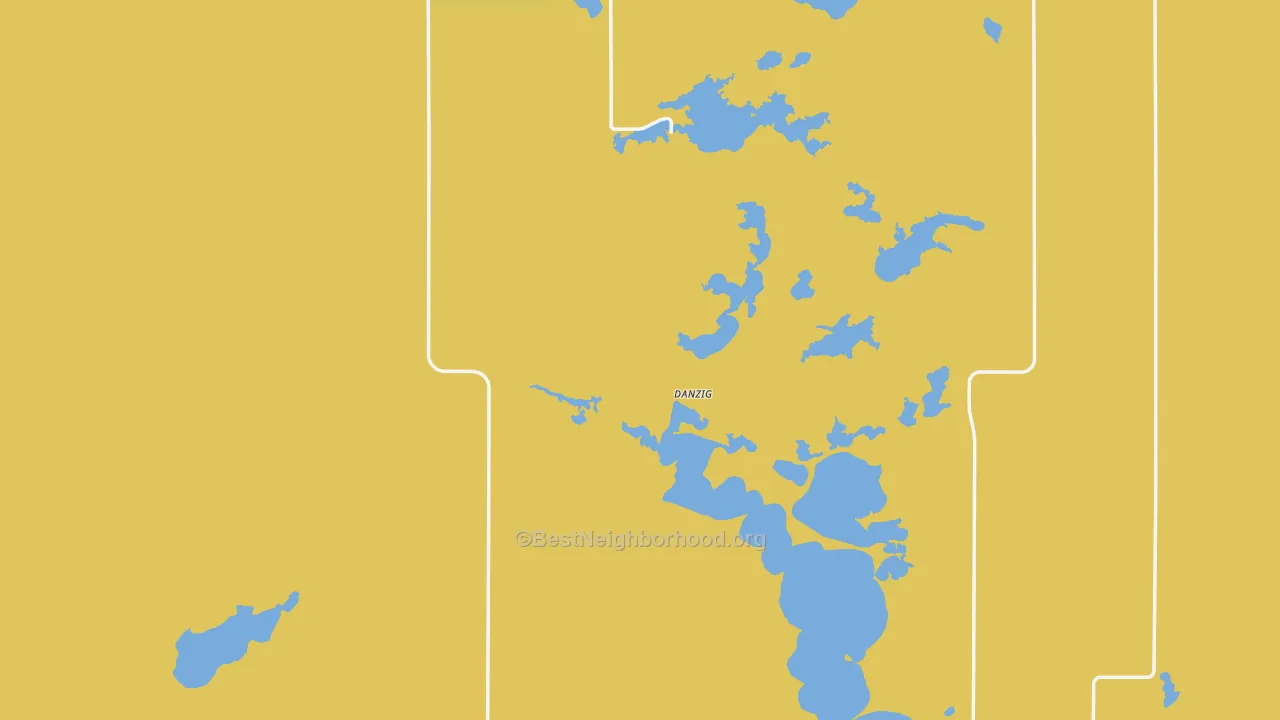 Map of the best neighborhoods in the McIntosh County area, with better matches in green and worse matches in red
