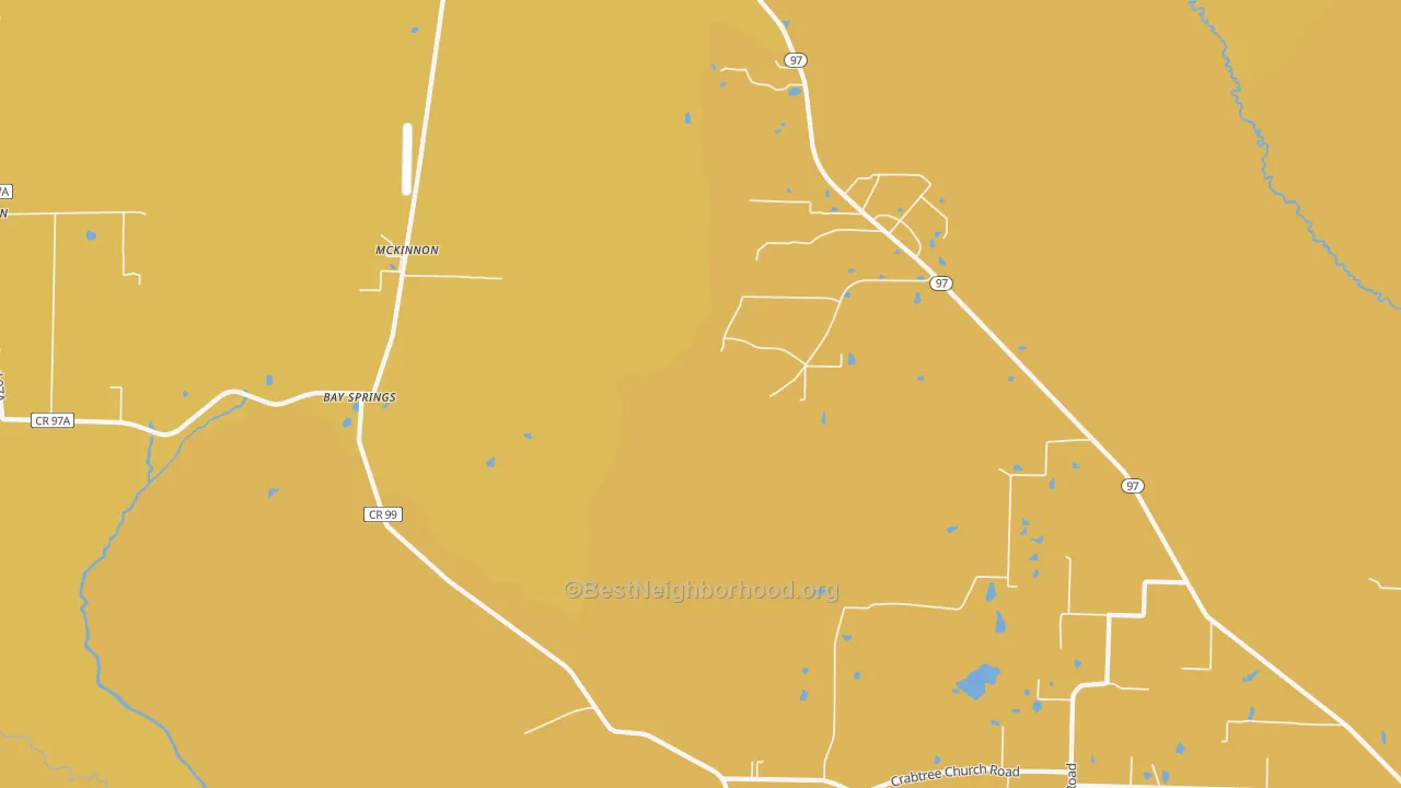 Map of the best neighborhoods in the McKinnon area, with better matches in green and worse matches in red