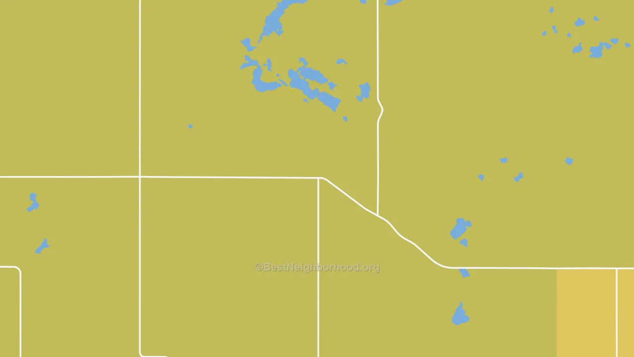 Map of the best neighborhoods in the McPherson County area, with better matches in green and worse matches in red