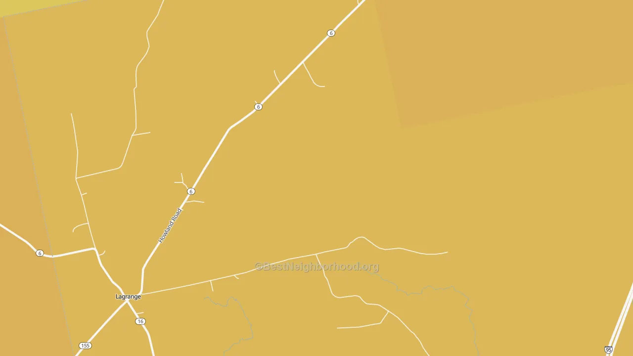 Map of the best neighborhoods in the Medford area, with better matches in green and worse matches in red
