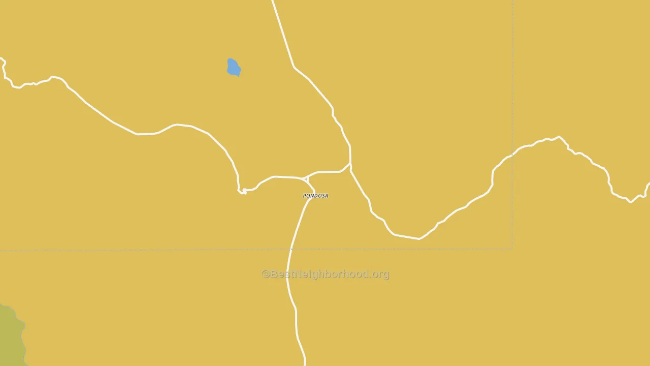 Map of the best neighborhoods in the Medical Springs area, with better matches in green and worse matches in red