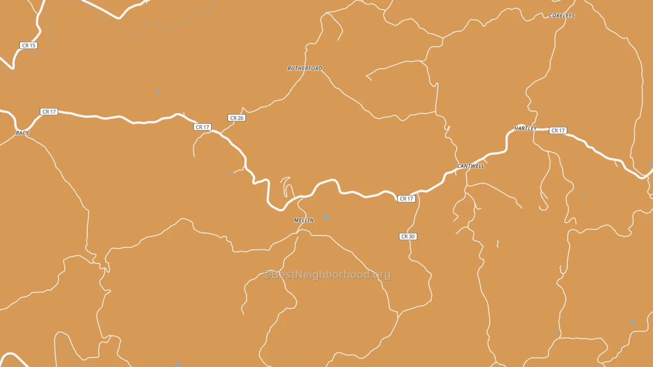 Map of the best neighborhoods in the Mellin area, with better matches in green and worse matches in red