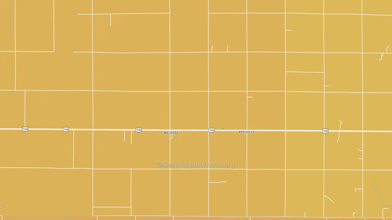 Map of the best neighborhoods in the Melrose area, with better matches in green and worse matches in red