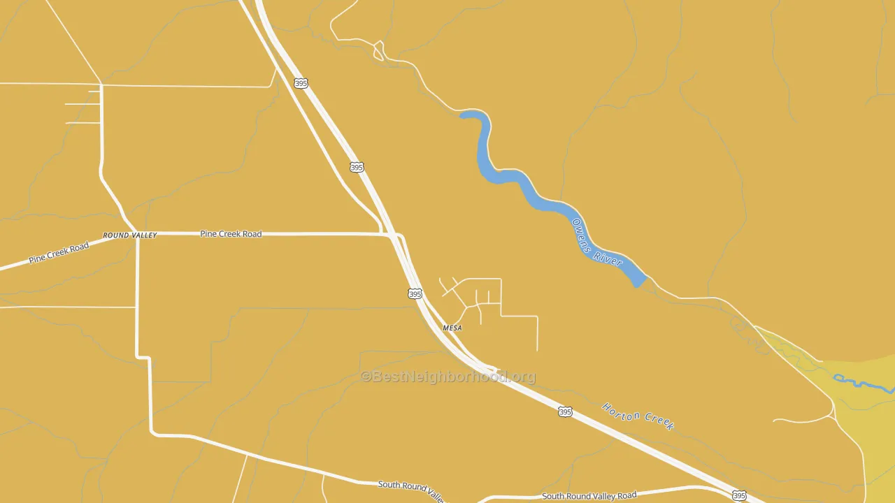 Map of the best neighborhoods in the Mesa area, with better matches in green and worse matches in red
