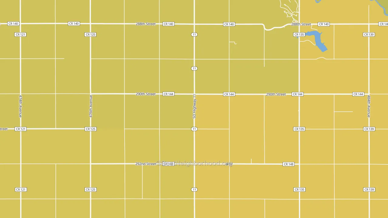 Map of the best neighborhoods in the Moe area, with better matches in green and worse matches in red