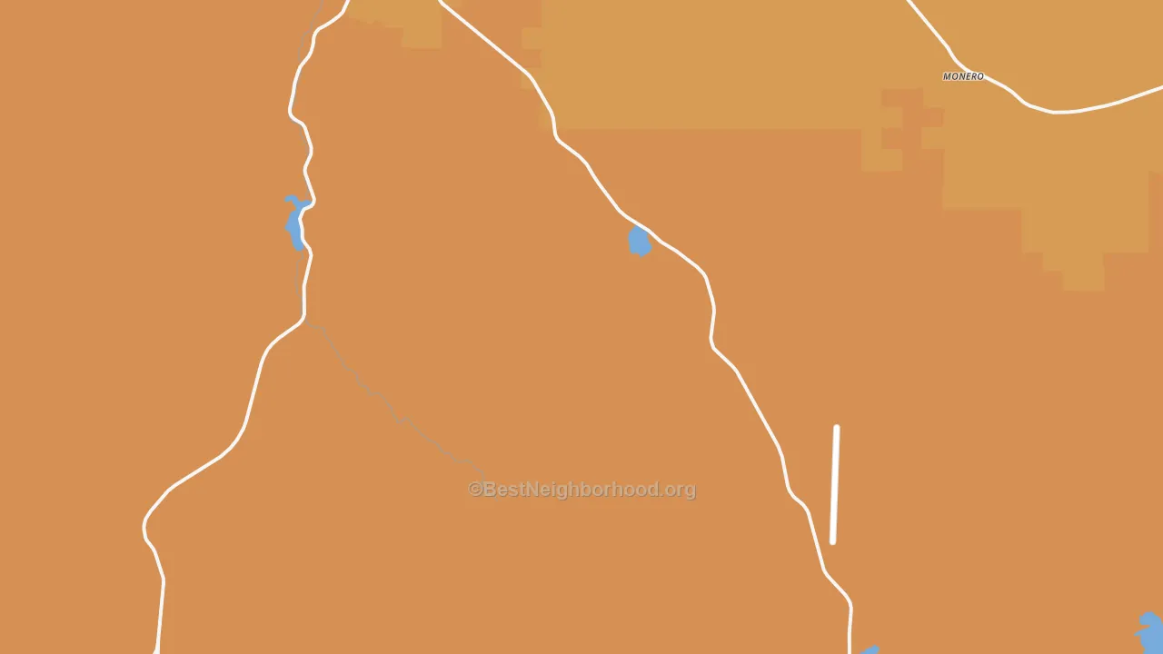 Map of the best neighborhoods in the Monero area, with better matches in green and worse matches in red