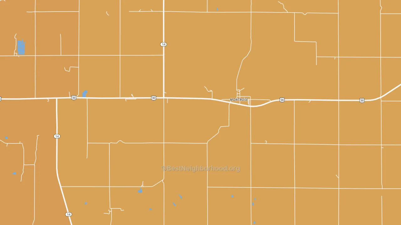 Map of the best neighborhoods in the Montrose area, with better matches in green and worse matches in red