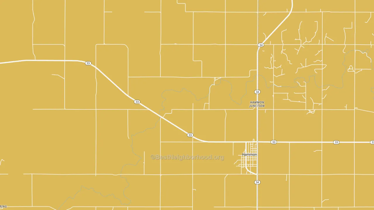 Map of the best neighborhoods in the Moorewood area, with better matches in green and worse matches in red