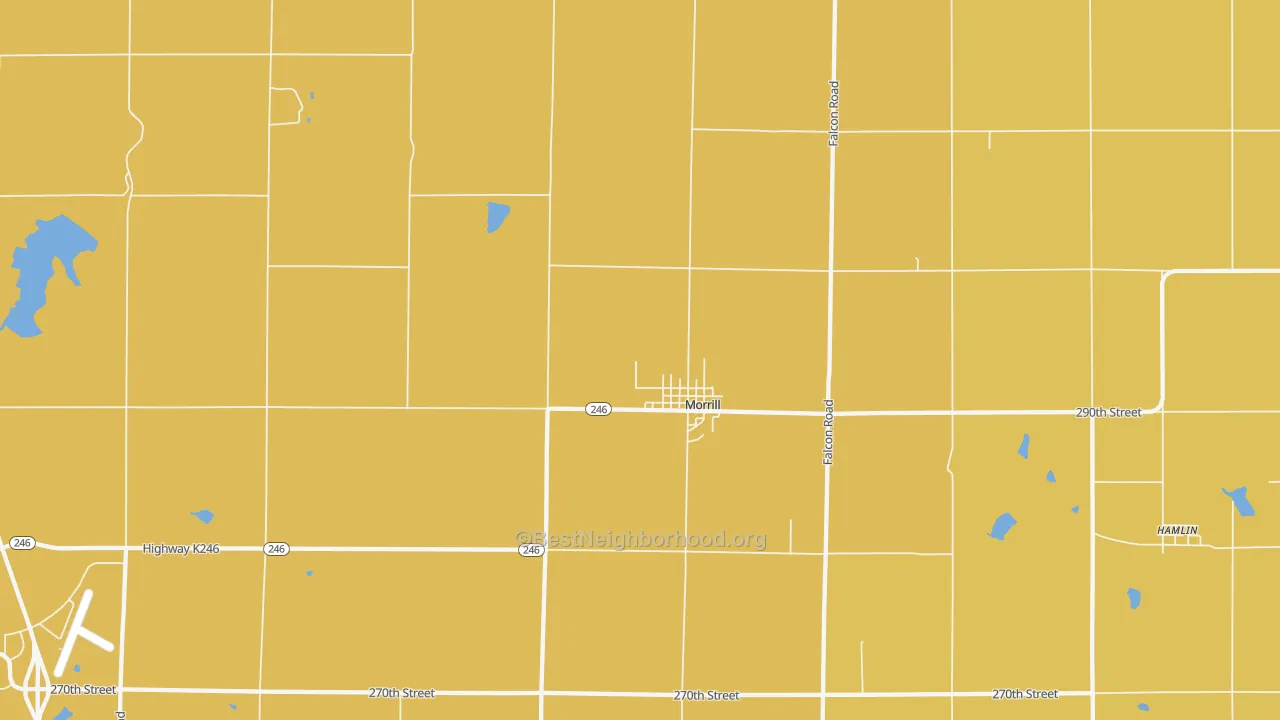 Map of the best neighborhoods in the Morrill area, with better matches in green and worse matches in red