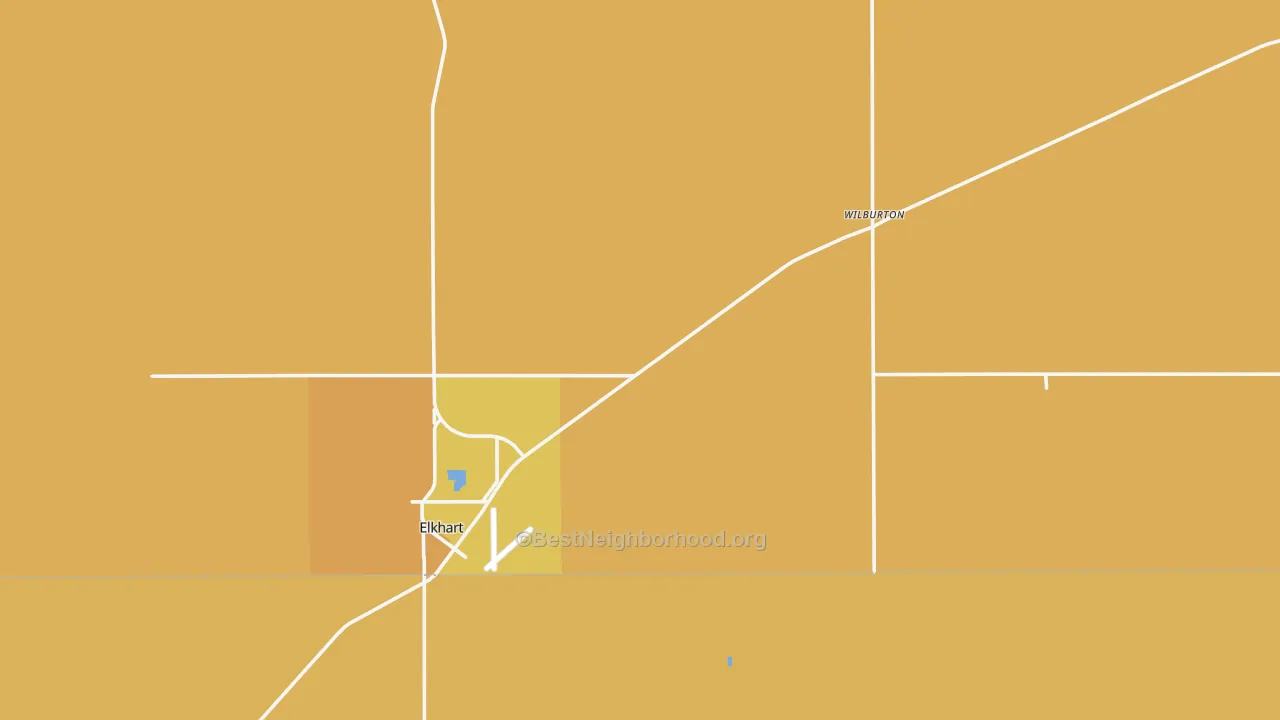 Map of the best neighborhoods in the Morton County area, with better matches in green and worse matches in red