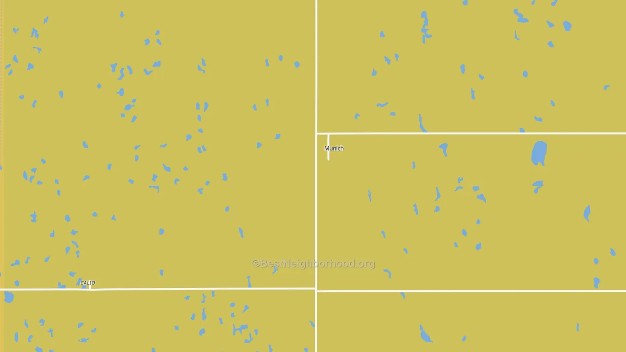 Map of the best neighborhoods in the Munich area, with better matches in green and worse matches in red