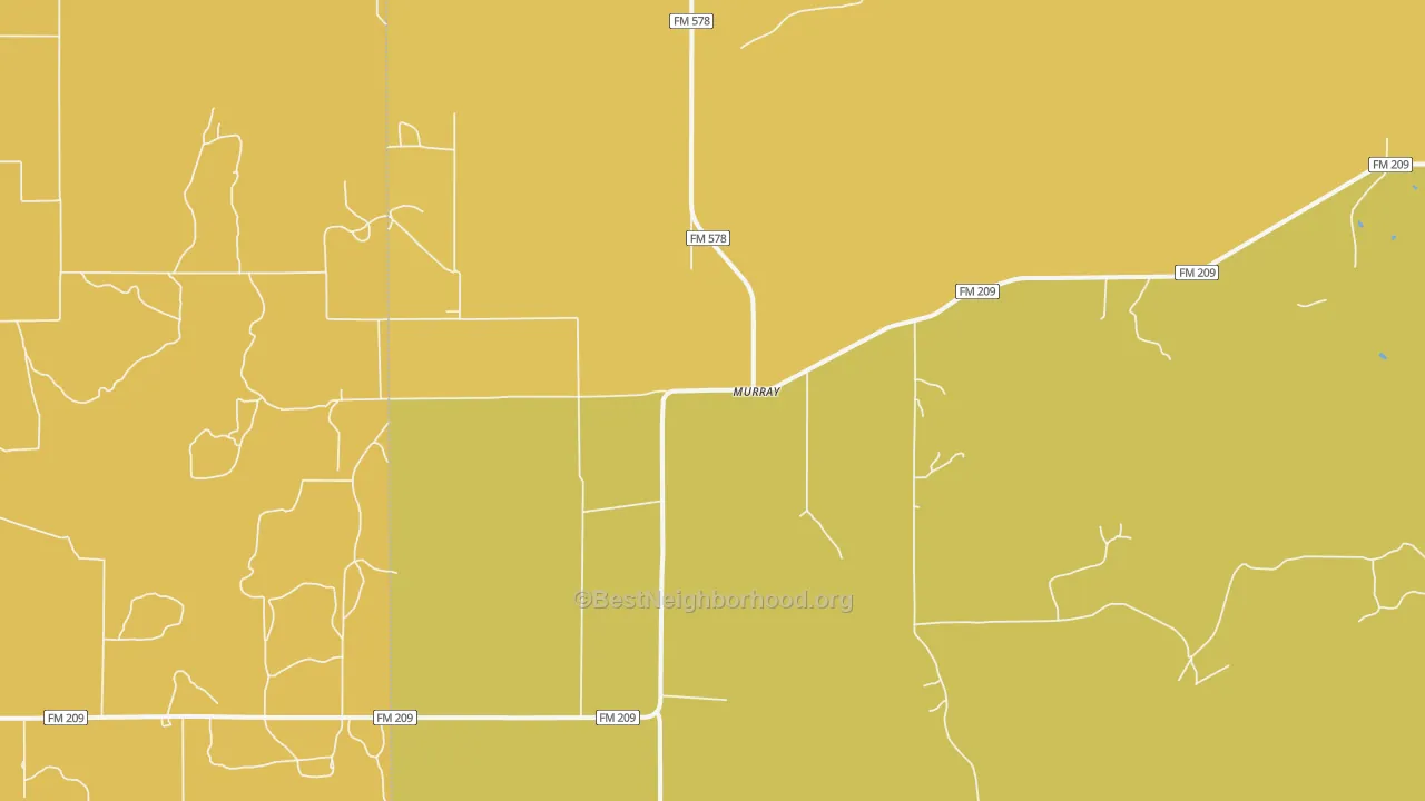 Map of the best neighborhoods in the Murray area, with better matches in green and worse matches in red