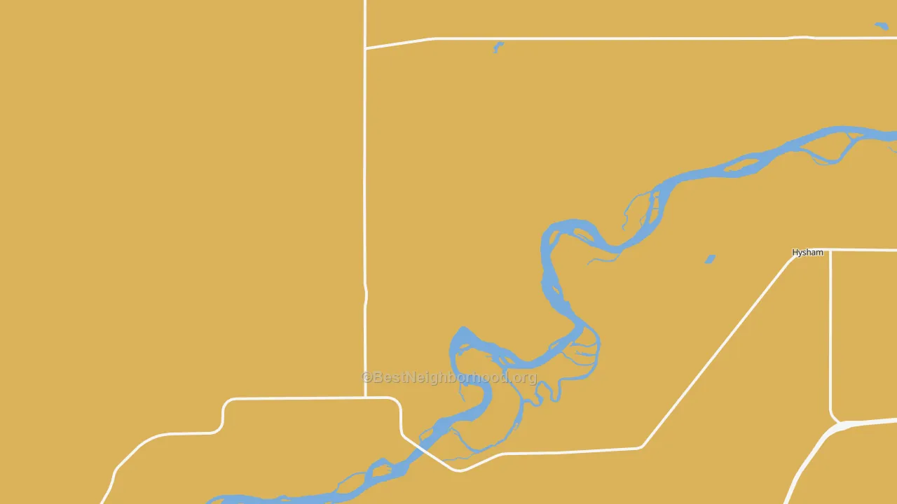 Map of the best neighborhoods in the Myers area, with better matches in green and worse matches in red