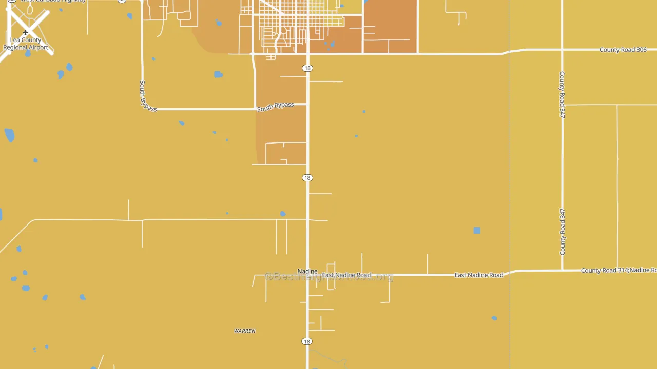 Map of the best neighborhoods in the Nadine area, with better matches in green and worse matches in red