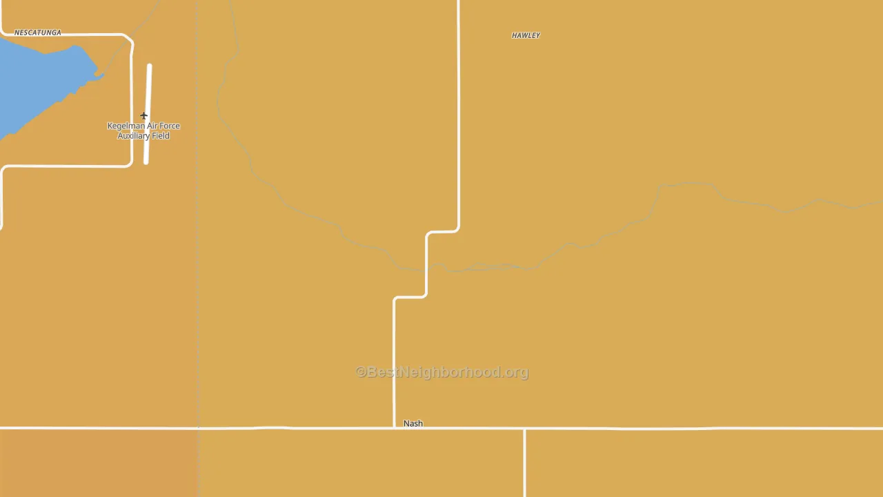 Map of the best neighborhoods in the Nash area, with better matches in green and worse matches in red