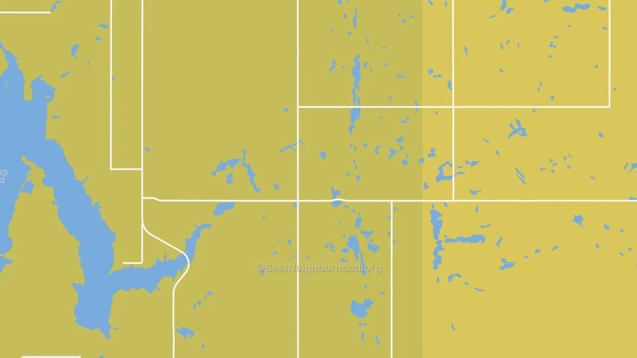 Map of the best neighborhoods in the Nelson County area, with better matches in green and worse matches in red