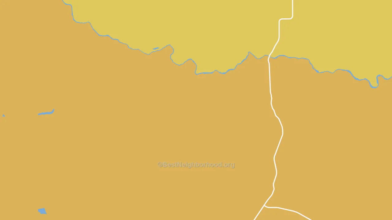 Map of the best neighborhoods in the Nenzel area, with better matches in green and worse matches in red