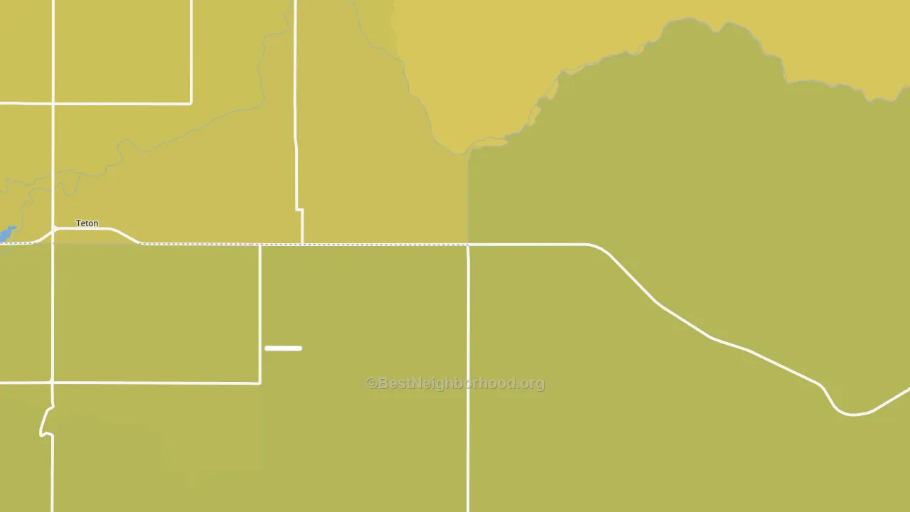 Map of the best neighborhoods in the Newdale area, with better matches in green and worse matches in red