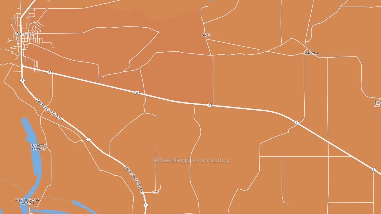 Map of the best neighborhoods in the Niles area, with better matches in green and worse matches in red