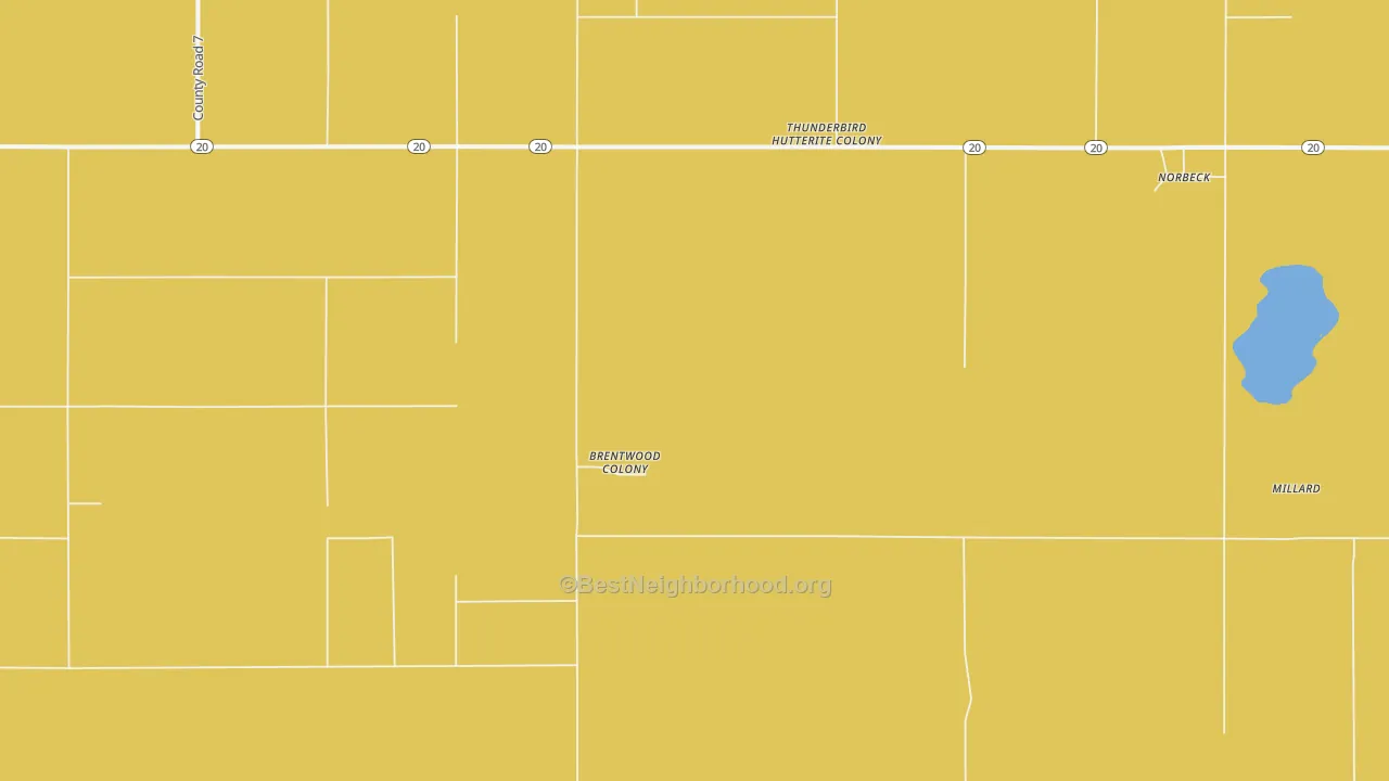 Map of the best neighborhoods in the Norbeck area, with better matches in green and worse matches in red