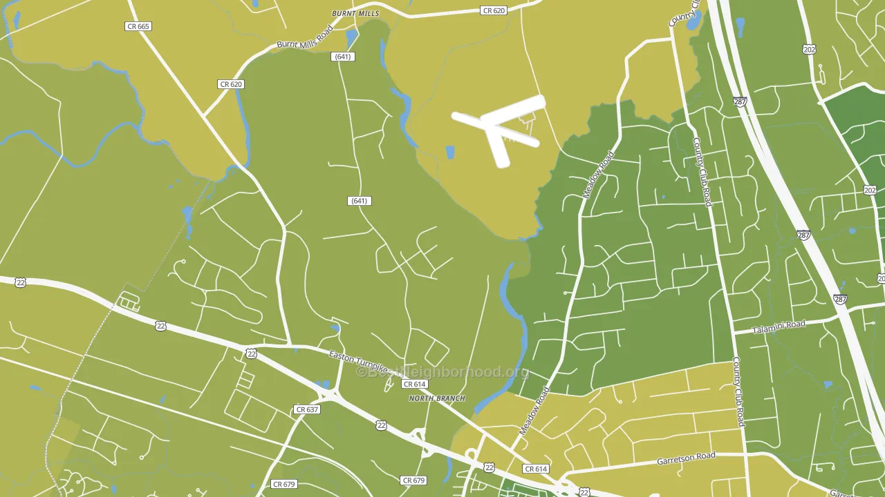Map of the best neighborhoods in the North Branch Depot area, with better matches in green and worse matches in red