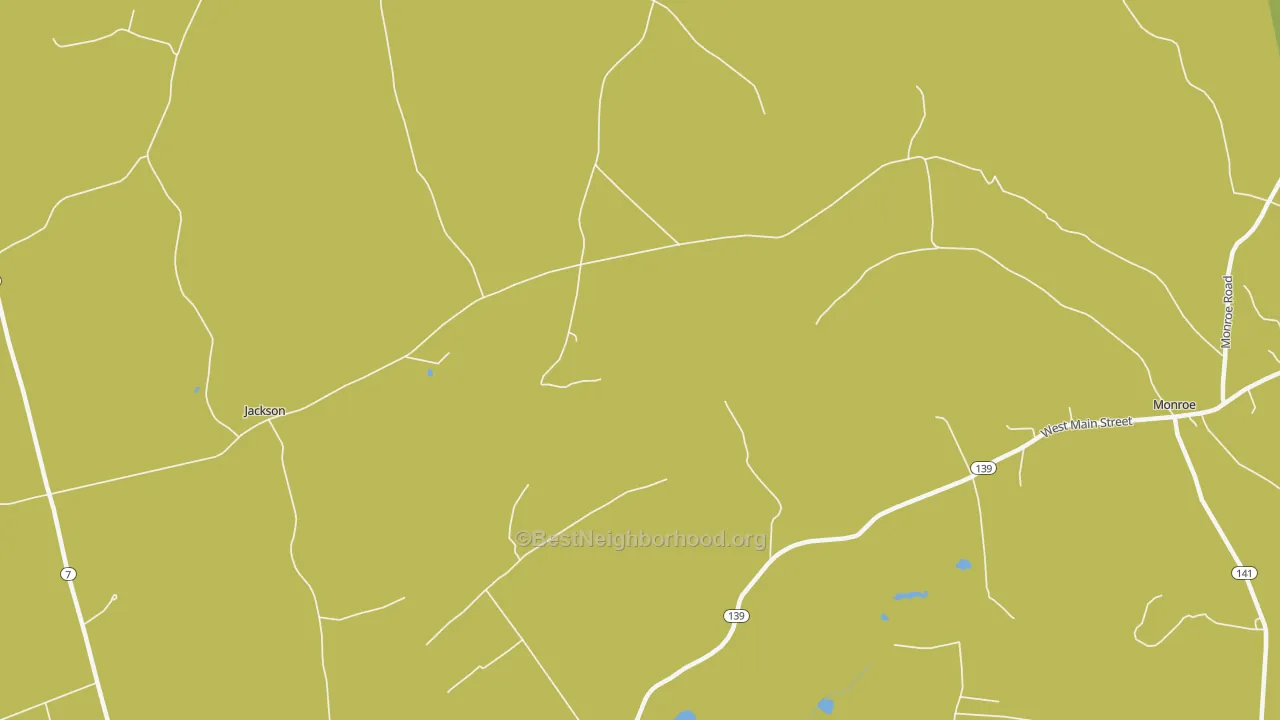 Map of the best neighborhoods in the North Monroe area, with better matches in green and worse matches in red