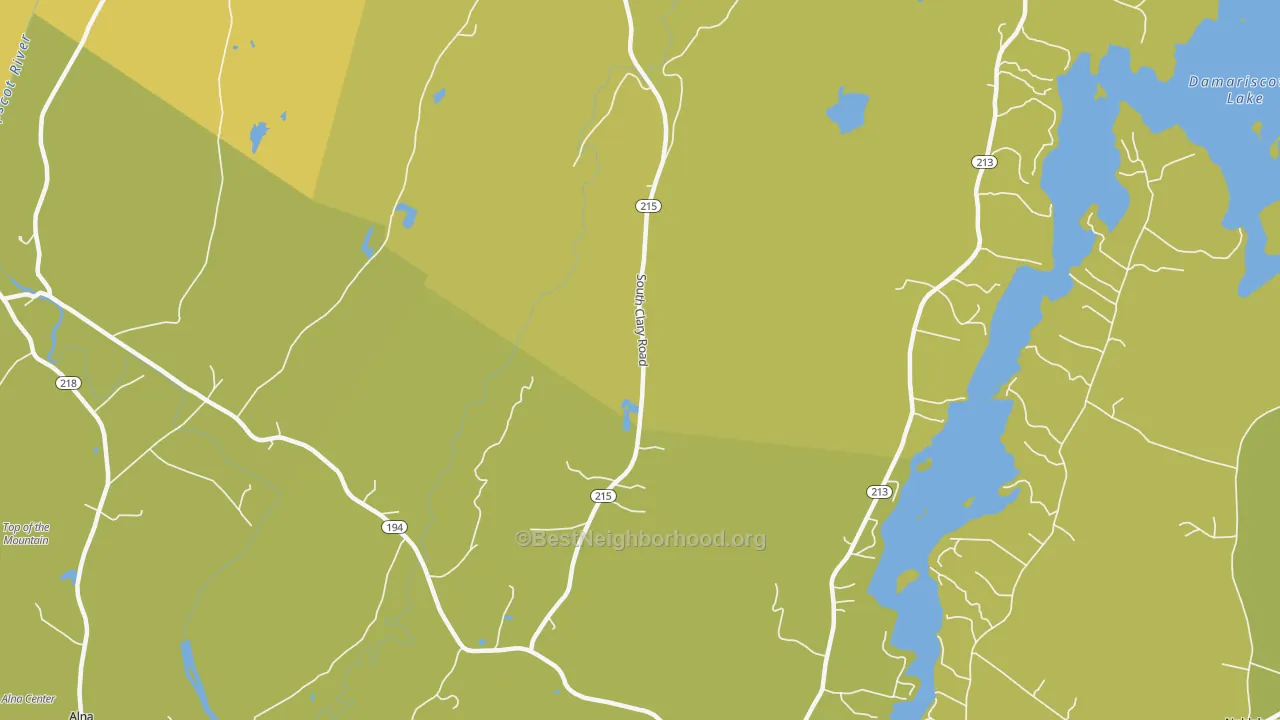 Map of the best neighborhoods in the North Newcastle area, with better matches in green and worse matches in red