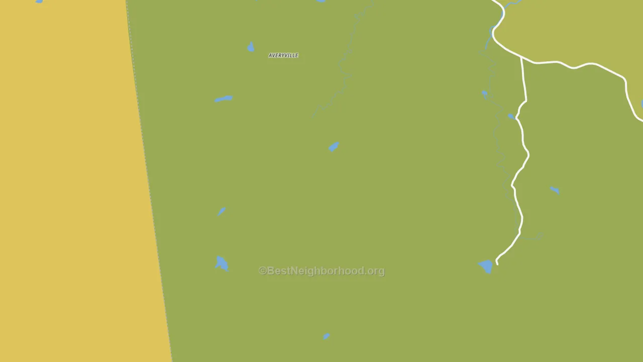 Map of the best neighborhoods in the North Pole area, with better matches in green and worse matches in red