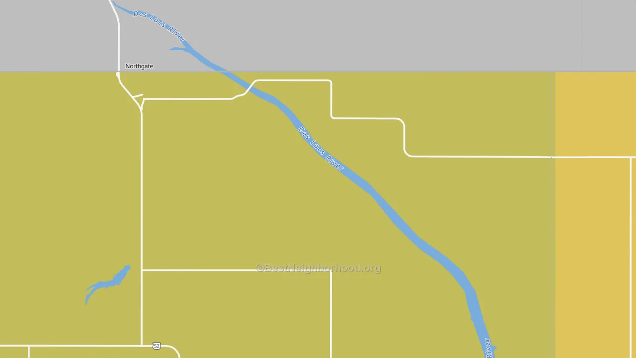 Map of the best neighborhoods in the Northgate area, with better matches in green and worse matches in red