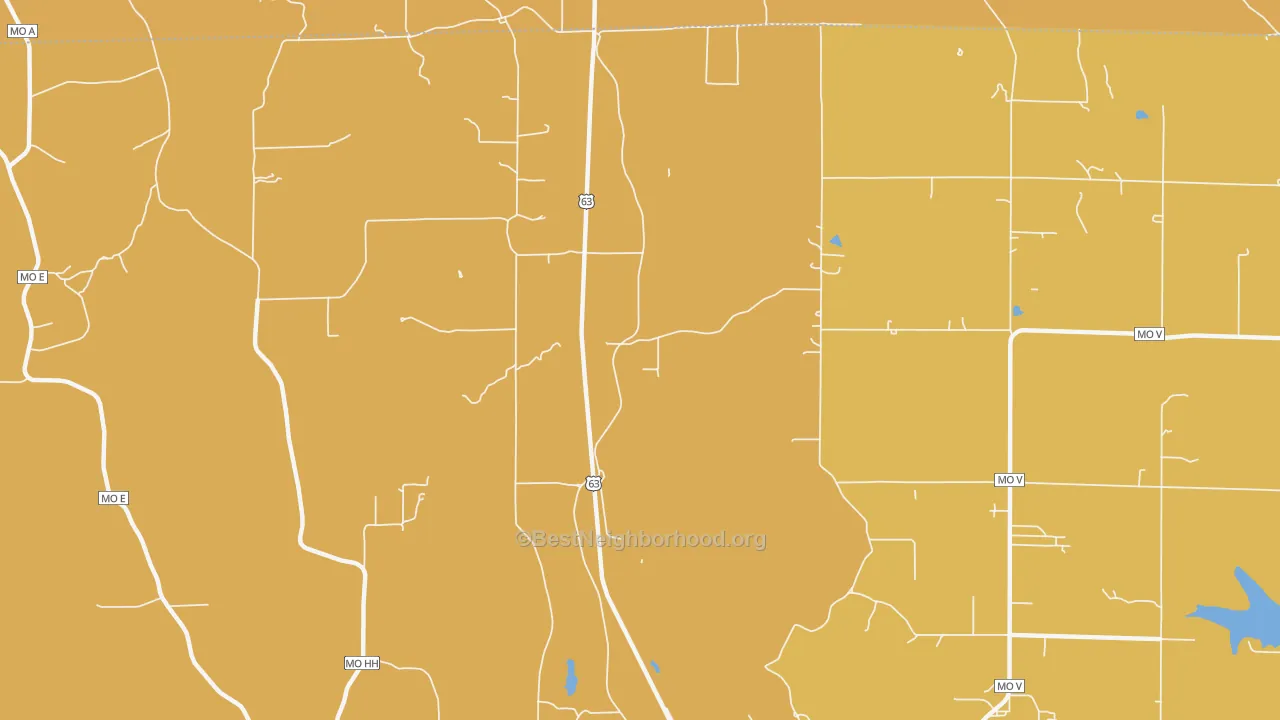 Map of the best neighborhoods in the Northwye area, with better matches in green and worse matches in red