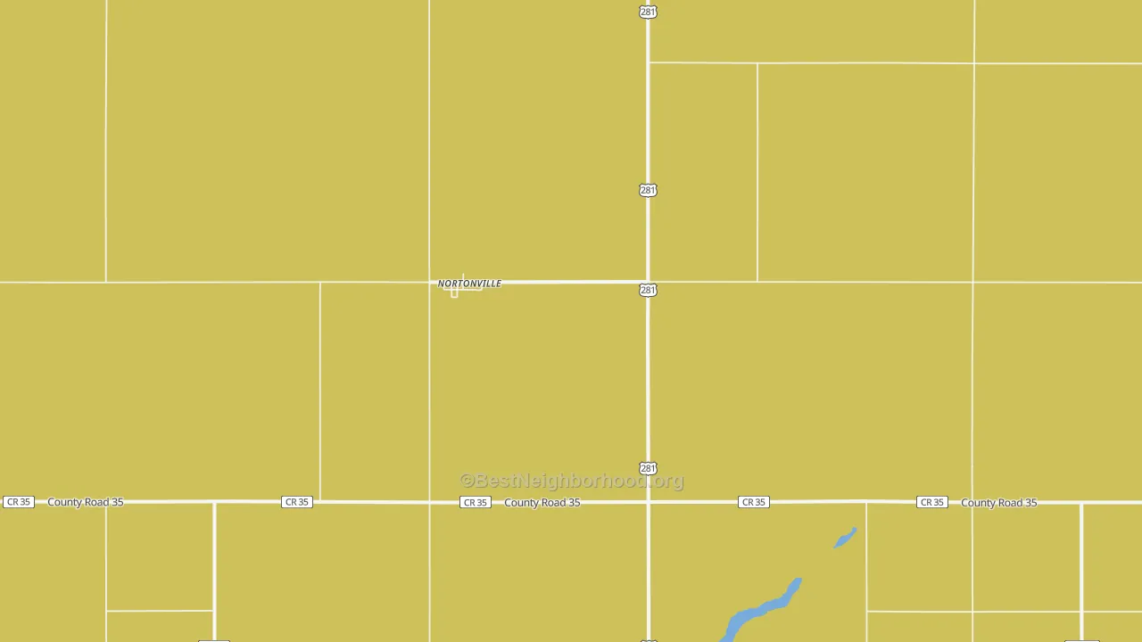 Map of the best neighborhoods in the Nortonville area, with better matches in green and worse matches in red