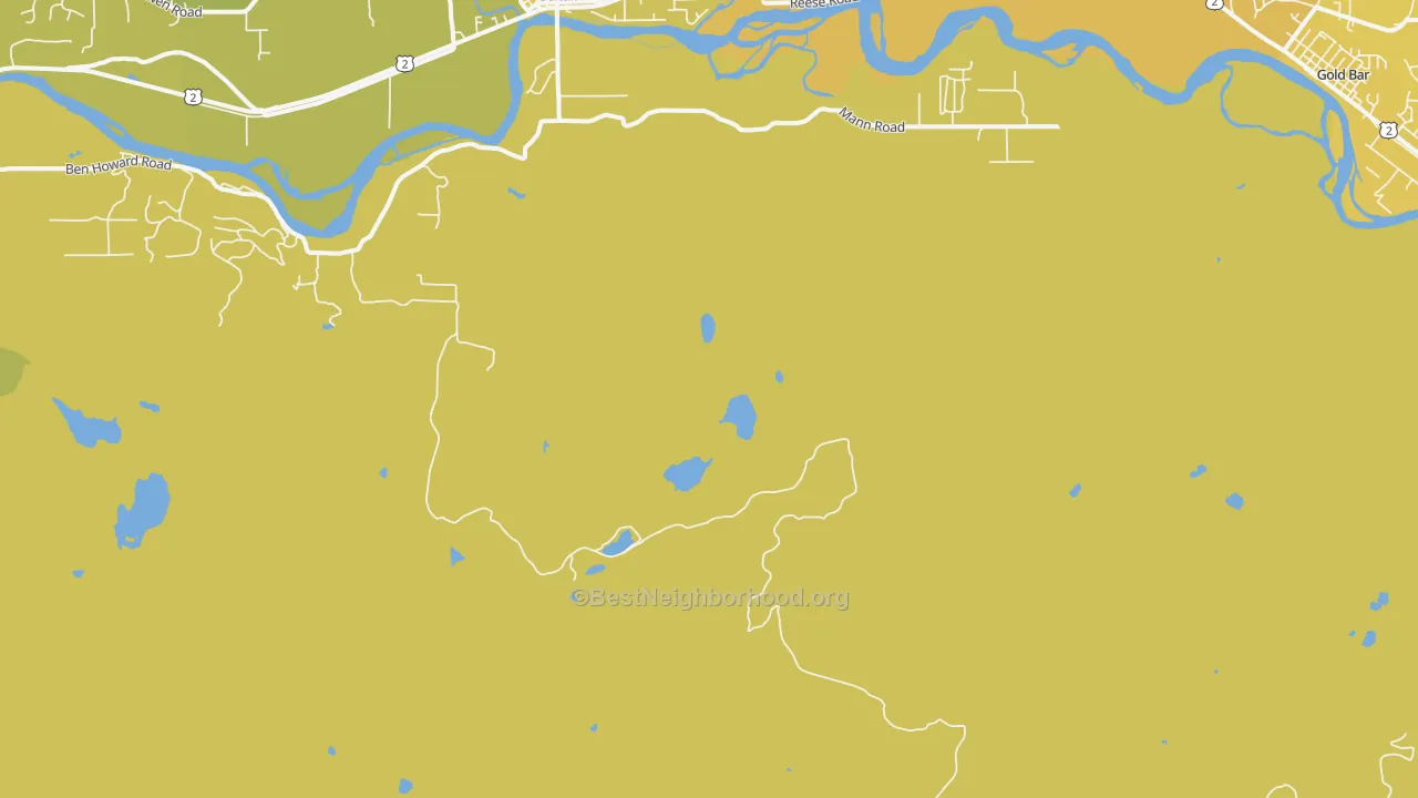 Map of the best neighborhoods in the Novelty area, with better matches in green and worse matches in red
